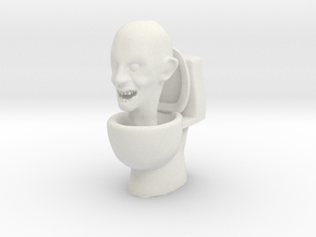 Skibidi Toilet in White Natural Versatile Plastic