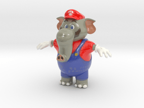 Super Mario Bros Wonder Elephant in Smooth Full Color Nylon 12 (MJF)