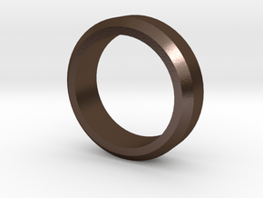 Seno Ring - Simplistc Collection in Polished Bronze Steel: 3 / 44