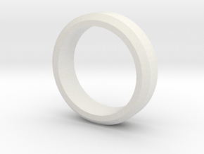 Seno Ring - Simplistc Collection in White Natural Versatile Plastic: 4.5 / 47.75