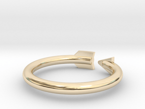Arrow Ring All sizes, Multisize in 14k Gold Plated Brass: 5 / 49