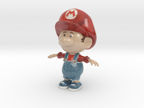 Baby Mario in Smooth Full Color Nylon 12 (MJF)
