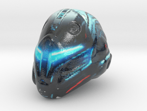 Sci Fi Helmet in Glossy Full Color Sandstone