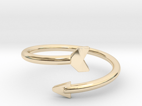 Helical arrow ring All sizes, Multisize in 14k Gold Plated Brass: 5 / 49