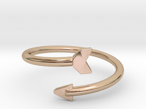 Helical arrow ring All sizes, Multisize in 9K Rose Gold : 5 / 49