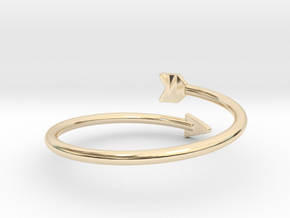 Helical arrow ring All sizes, Multisize in 14k Gold Plated Brass: 11.5 / 65.25