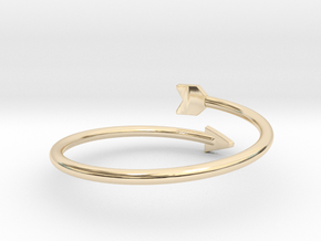 Helical arrow ring All sizes, Multisize in 9K Yellow Gold : 13 / 69