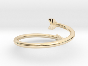 Helical arrow ring All sizes, Multisize in 9K Yellow Gold : 6 / 51.5