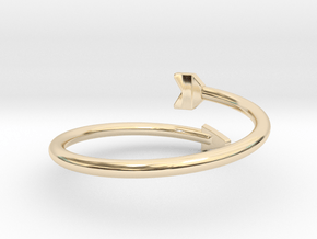 Helical arrow ring All sizes, Multisize in 9K Yellow Gold : 8 / 56.75