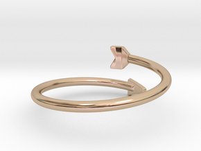 Helical arrow ring All sizes, Multisize in 9K Rose Gold : 8 / 56.75