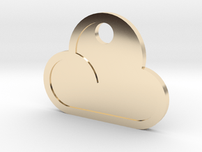 Custom Cloud pendant in 14k Gold Plated Brass