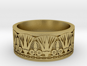 Lotus Ring in Natural Brass: 10 / 61.5