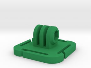 2-Way MOLLE Mount for GoPro Camera (3 Prong) in Green Processed Versatile Plastic