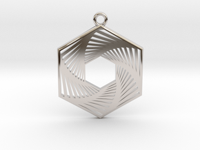 Hexagonal Recursion Pendant in Platinum