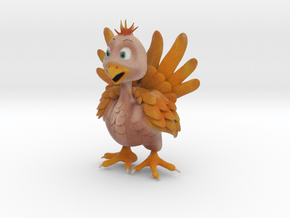 Thanksgiving Turkey Toon in Natural Full Color Nylon 12 (MJF)