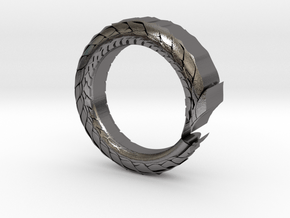 Ouroboros Ring in Processed Stainless Steel 316L (BJT): 10 / 61.5
