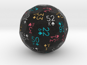 d52 playing cards sphere dice (Black, 4 colors) in Natural Full Color Sandstone