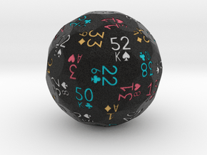 d52 playing cards sphere dice (Black, 4 colors) in Matte High Definition Full Color