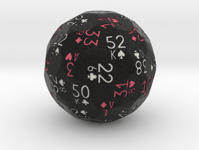 d52 playing cards sphere dice (Black, 2 colors) in Natural Full Color Sandstone