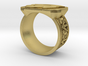 Eye OF Ra Ring in Natural Brass: 10 / 61.5