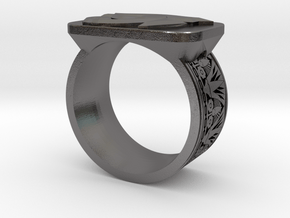 Eye OF Ra Ring in Processed Stainless Steel 17-4PH (BJT): 10 / 61.5