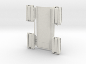 1:285 Miniature NASA Crawler Transporter in White Natural Versatile Plastic: 1:200