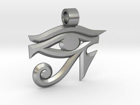 Eye Of Horus / Eye Of Ra Pendant in Natural Silver