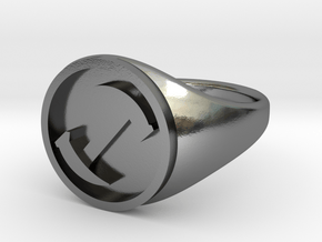 Simpsons Stonecutters ring size 15 in Polished Silver
