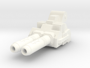 Transformer Battle Gun Replacement in White Smooth Versatile Plastic