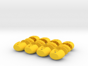 EXPO WHEEL - Tub (x8) in Yellow Smooth Versatile Plastic