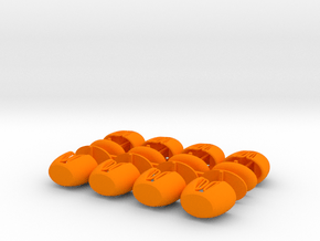 EXPO WHEEL - Tub (x8) in Orange Smooth Versatile Plastic