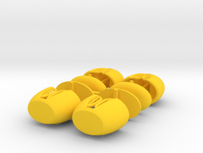EXPO WHEEL - Tub (x4) in Yellow Smooth Versatile Plastic