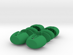 EXPO WHEEL - Tub (x4) in Green Smooth Versatile Plastic