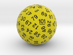 d101 Optimal Packing Sphere Dice in Matte High Definition Full Color