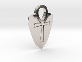 Ankh Guitar Pick Pendant in Platinum