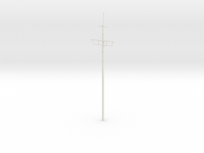 1/100 DKM Tirpitz - mast forward in White Natural Versatile Plastic