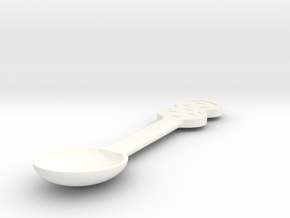 Peanut Butter Spoon in White Premium Versatile Plastic