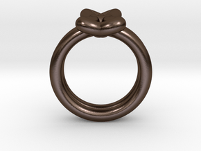 Bowtie Balloon Ring  in Polished Bronze Steel
