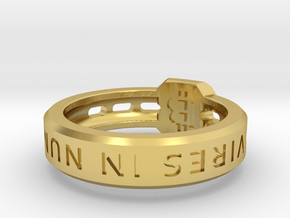 Bitcoin Ring in Polished Brass: 6 / 51.5