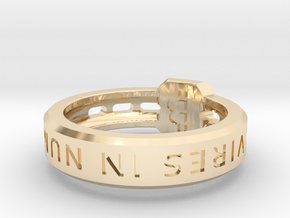 Bitcoin Ring in 9K Yellow Gold : 6 / 51.5