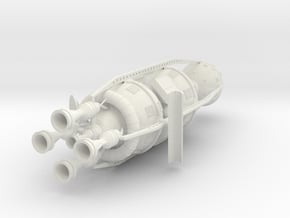1/100 VON BRAUN ROUND THE MOON SHIP 2.0 5 ENGINES  in White Natural Versatile Plastic