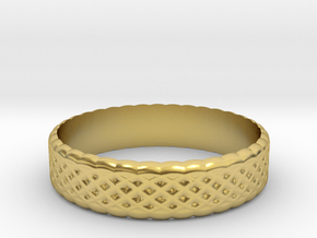 Weaved Ring in Polished Brass