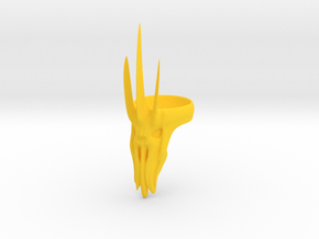 Sauron Ring - Size 5 in Yellow Smooth Versatile Plastic