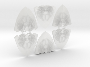 Scarab Beetle Guitar Pick (6 Pack) in Clear Ultra Fine Detail Plastic
