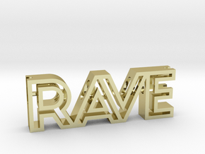 RAVE Pendant (Necklace) in 18k Gold Plated Brass