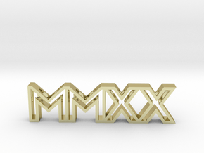 MMXX Pendant (Necklace) in 18k Gold Plated Brass