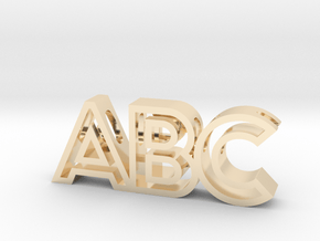 ABC Pendant (Necklace) in 14K Yellow Gold