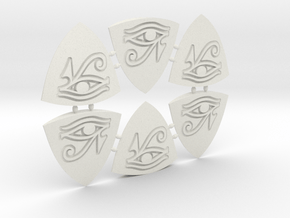 Eye Of Horus / Eye Of Ra Guitar Pick (6 Pack) in White Natural TPE (SLS)