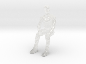 Lost in Space J2 Don Seated Silver - PL in Clear Ultra Fine Detail Plastic
