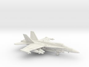 F/A-18C Hornet (Loaded) in White Natural Versatile Plastic: 6mm